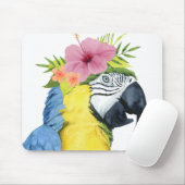 Tropical Halo - Papagei Mousepad (Mit Mouse)