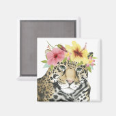 Tropical Halo | Süße Cheetah Magnet (Vorderseite/Rückseite)