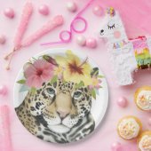 Tropical Halo | Süße Cheetah Pappteller (Party)