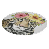 Tropical Halo | Süße Cheetah Schneidebrett (Ecke)