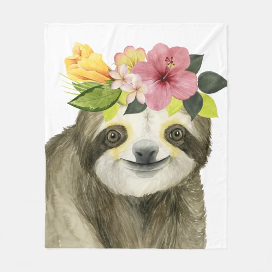 Tropical Halo | Sweet Sloth Fleecedecke (Vorderseite)