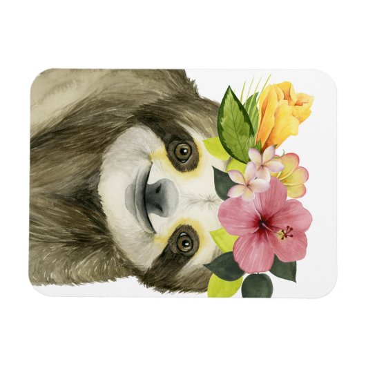 Tropical Halo | Sweet Sloth Magnet (Horizontal)