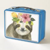 Tropical Halo | Sweet Sloth Metall Brotdose (Rückseite)