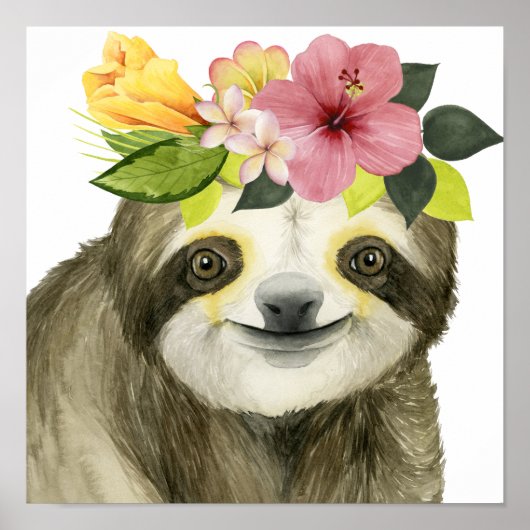 Tropical Halo | Sweet Sloth Poster (Vorne)