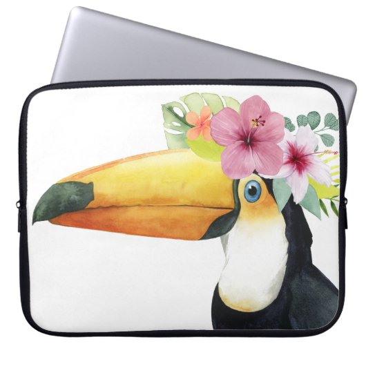 Tropical Halo - Toucan Laptopschutzhülle (Vorderseite)