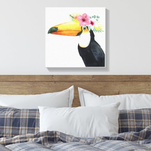 Tropical Halo - Toucan Leinwanddruck (Insitu (Schlafzimmer))