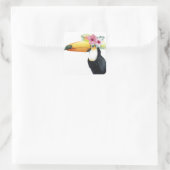 Tropical Halo - Toucan Quadratischer Aufkleber (Tasche)