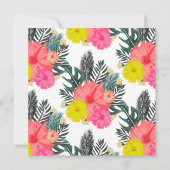 Tropical Hand Drawn Hawaii Script Save the Date (Rückseite)