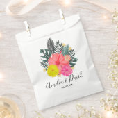 Tropical Hand Drawn Hawaii Script Wedding Geschenktütchen (Ausgeschnitten)