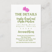 Tropical Hand Drawn Pink and Green  Begleitkarte (Vorderseite)