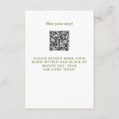 Tropical Hand Drawn Pink and Green  Begleitkarte (Rückseite)