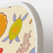Tropical Hand-Drawn Sea Life Pattern Pickleball Schläger (Linke Seite)