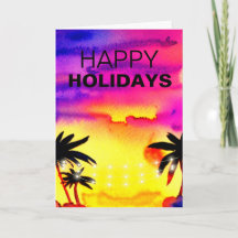 Tropical Happy Holiday Weihnachtskarte