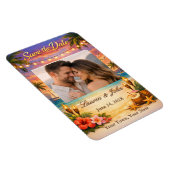 Tropical Harmony Photo Save Date Wedding Magnet (Rechte Seite)