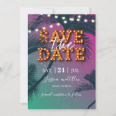 Tropical Havana Night Save the Date Card (Vorderseite)