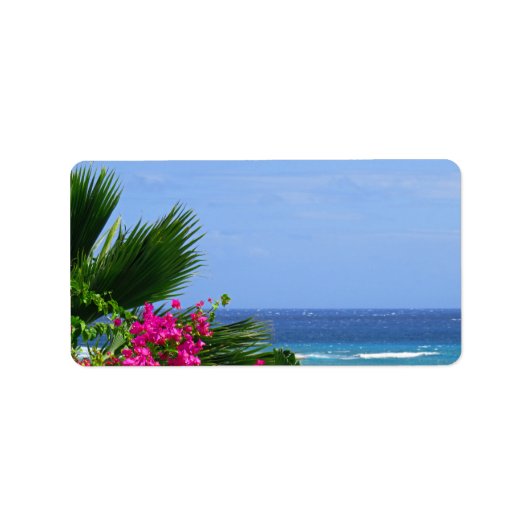 Tropical Hawaii Adressaufkleber (Vorne)