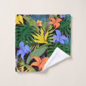 Tropical Hawaii Aloha Blume Graphic Badhandtuch Set (Waschlappen)