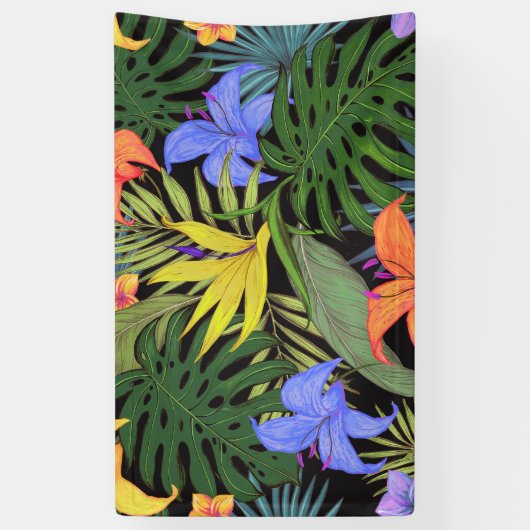Tropical Hawaii Aloha Blume Graphic Banner (Vertikal)