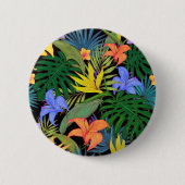 Tropical Hawaii Aloha Blume Graphic Button (Vorderseite)