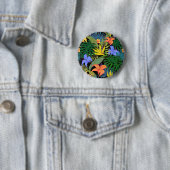 Tropical Hawaii Aloha Blume Graphic Button (Beispiel)