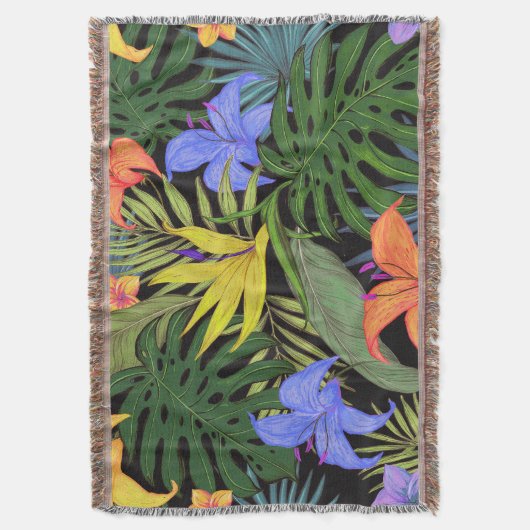 Tropical Hawaii Aloha Blume Graphic Decke (Vorderseite Vertikal)