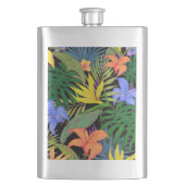 Tropical Hawaii Aloha Blume Graphic Flachmann (Vorderseite)