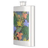 Tropical Hawaii Aloha Blume Graphic Flachmann (Links)
