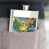 Tropical Hawaii Aloha Blume Graphic Flachmann (Beispiel)