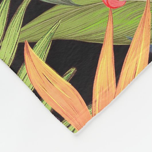 Tropical Hawaii Aloha Blume Graphic Fleecedecke (Ecke)