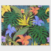 Tropical Hawaii Aloha Blume Graphic Geschenkpapier (Flach)