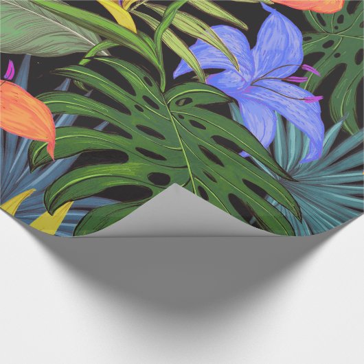 Tropical Hawaii Aloha Blume Graphic Geschenkpapier (Ecke)