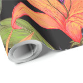 Tropical Hawaii Aloha Blume Graphic Geschenkpapier (Rolleneckpunkt)