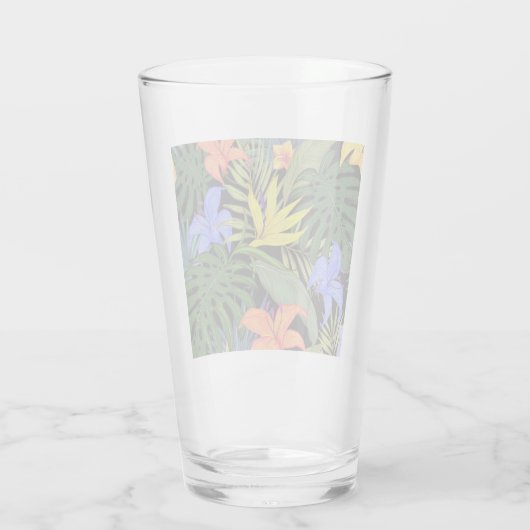 Tropical Hawaii Aloha Blume Graphic Glas (Rückseite)