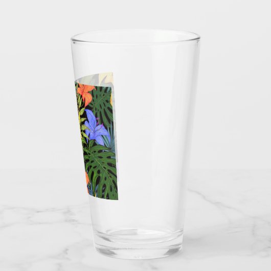 Tropical Hawaii Aloha Blume Graphic Glas (Links)