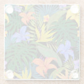 Tropical Hawaii Aloha Blume Graphic Glasuntersetzer (Rückseite)