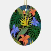 Tropical Hawaii Aloha Blume Graphic Keramik Ornament (Rechts)