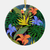 Tropical Hawaii Aloha Blume Graphic Keramik Ornament (Vorne)