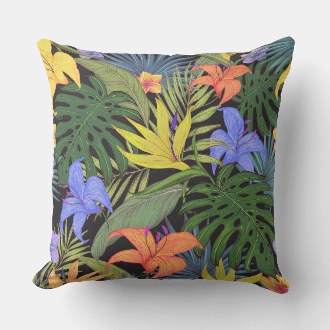 Tropical Hawaii Aloha Blume Graphic Kissen (Vorderseite)