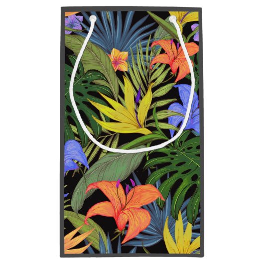 Tropical Hawaii Aloha Blume Graphic Kleine Geschenktüte (Rückseite)