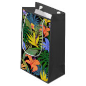 Tropical Hawaii Aloha Blume Graphic Kleine Geschenktüte (Rückseite Schrägansicht)