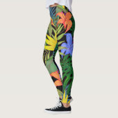 Tropical Hawaii Aloha Blume Graphic Leggings (Links)