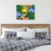 Tropical Hawaii Aloha Blume Graphic Leinwanddruck (Insitu (Schlafzimmer))