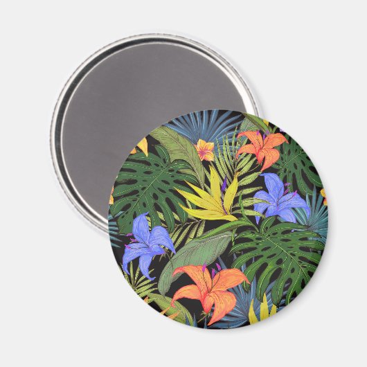 Tropical Hawaii Aloha Blume Graphic Magnet (Vorderseite/Rückseite)
