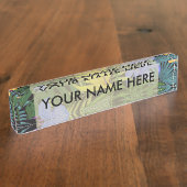 Tropical Hawaii Aloha Blume Graphic Namensplakette (Seite)