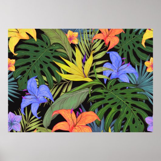 Tropical Hawaii Aloha Blume Graphic Poster (Vorne)