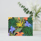 Tropical Hawaii Aloha Blume Graphic Postkarte (Stehend Vorderseite)