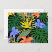 Tropical Hawaii Aloha Blume Graphic Postkarte (Vorne/Hinten)