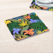 Tropical Hawaii Aloha Blume Graphic Rechteckiger Pappuntersetzer (angewinkelt)