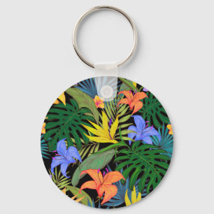 Tropical Hawaii Aloha Blume Graphic Schlüsselanhänger