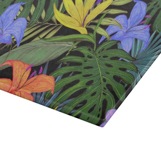 Tropical Hawaii Aloha Blume Graphic Schneidebrett (Ecke)